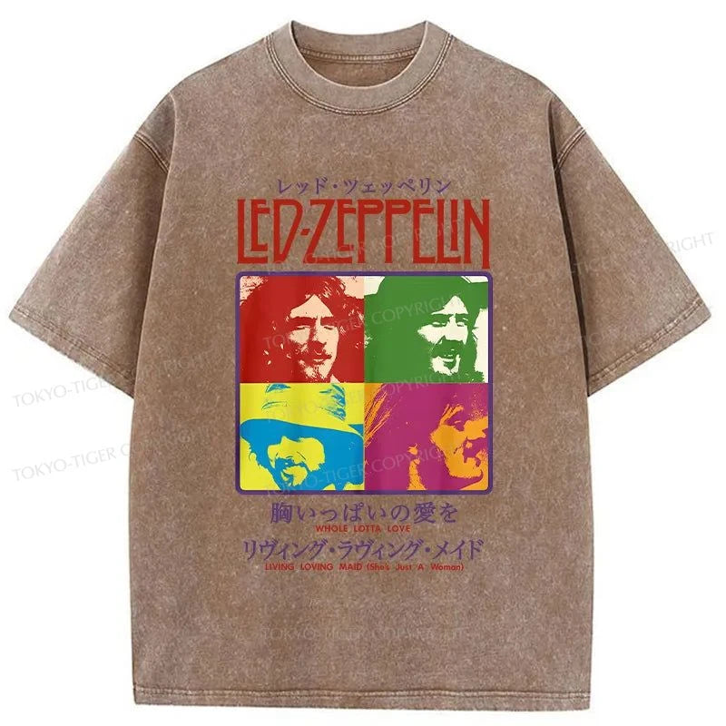 Tokyo-Tiger Led Zeppelin Japanese Washed T-Shirt