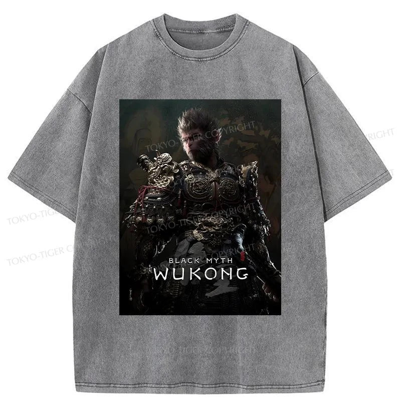 Tokyo-Tiger Black Myth Wukong Washed T-Shirt