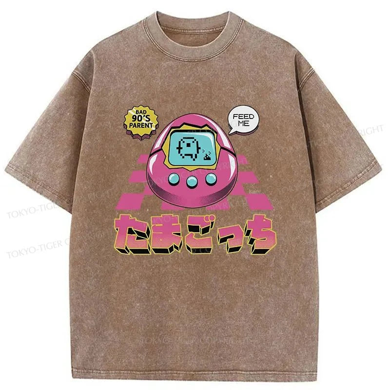 Tokyo-Tiger Tamagotchi Japan Washed T-Shirt