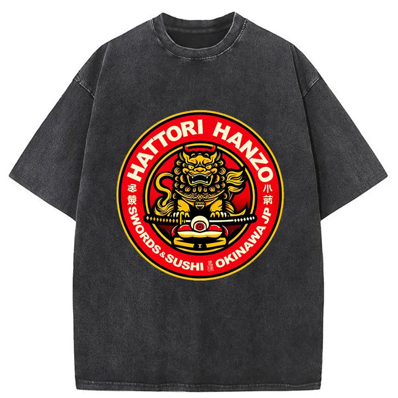 Tokyo-Tiger Hattori Hanzo - Swords Sushi Washed T-Shirt