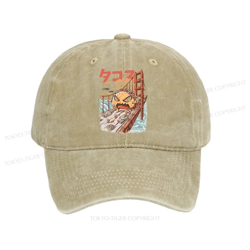 Tokyo-Tiger The Great Taco Kaiju Japanese Washed Cap