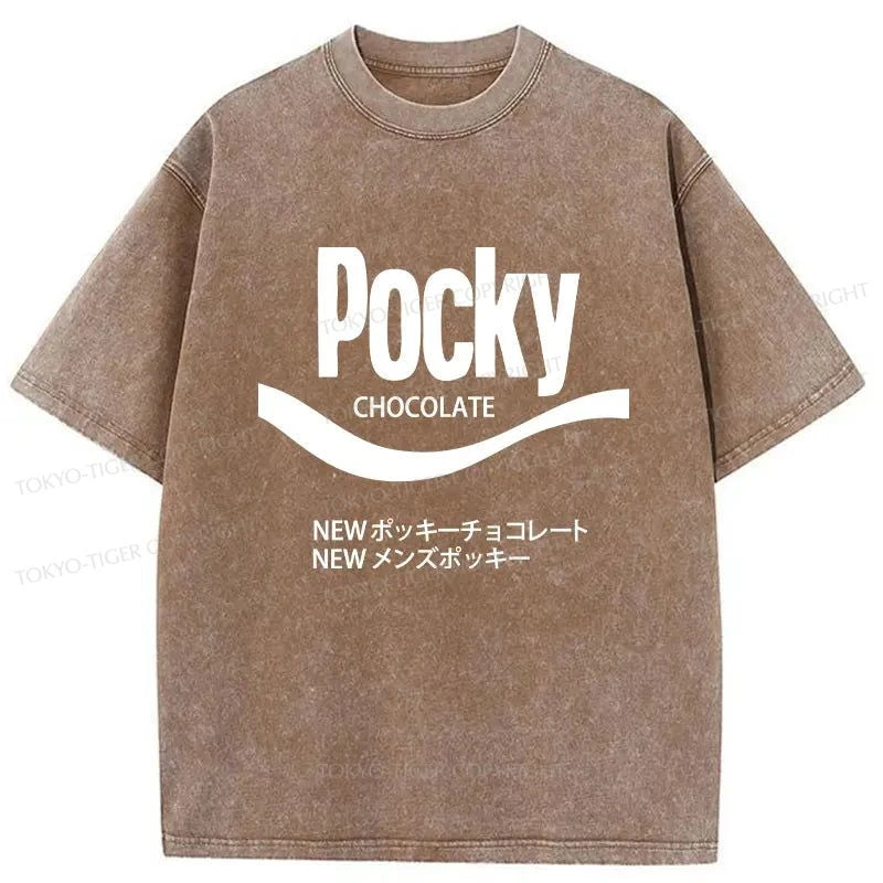 Tokyo-Tiger Pocky Logo Washed T-Shirt