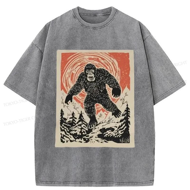 Tokyo-Tiger Bigfoot Monster Japanese Washed T-Shirt