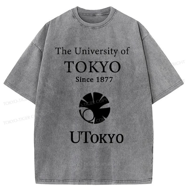 Tokyo-Tiger University Of Tokyo Logo Washed T-Shirt