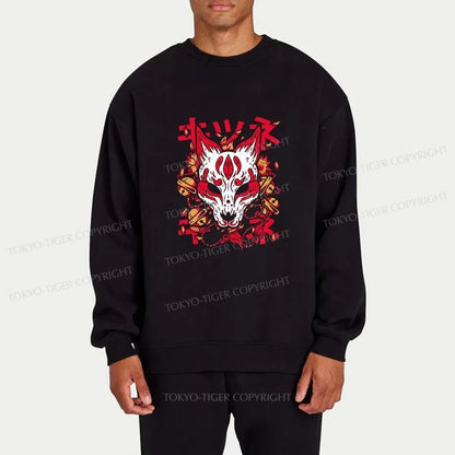 Tokyo-Tiger Japanese Kitsune Mask Sweatshirt