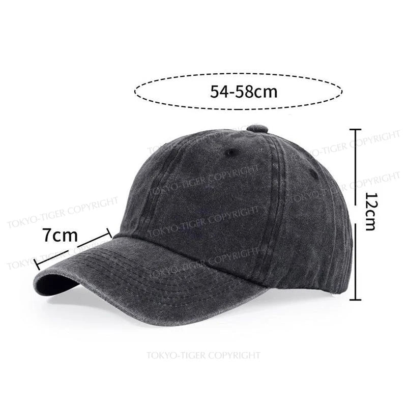 Tokyo-Tiger Black Cat Transport Pattern Japanese Washed Cap