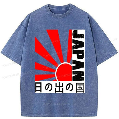 Tokyo-Tiger Country Of Sunrise Japan Sun Washed T-Shirt