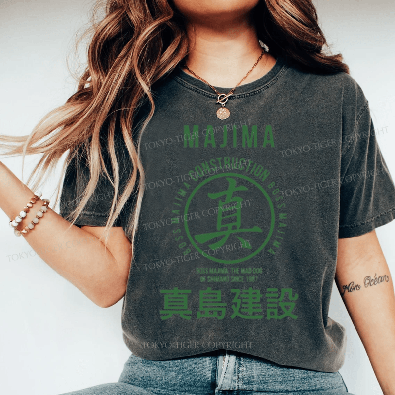 Tokyo-Tiger Majima Construction Japanese Washed T-Shirt