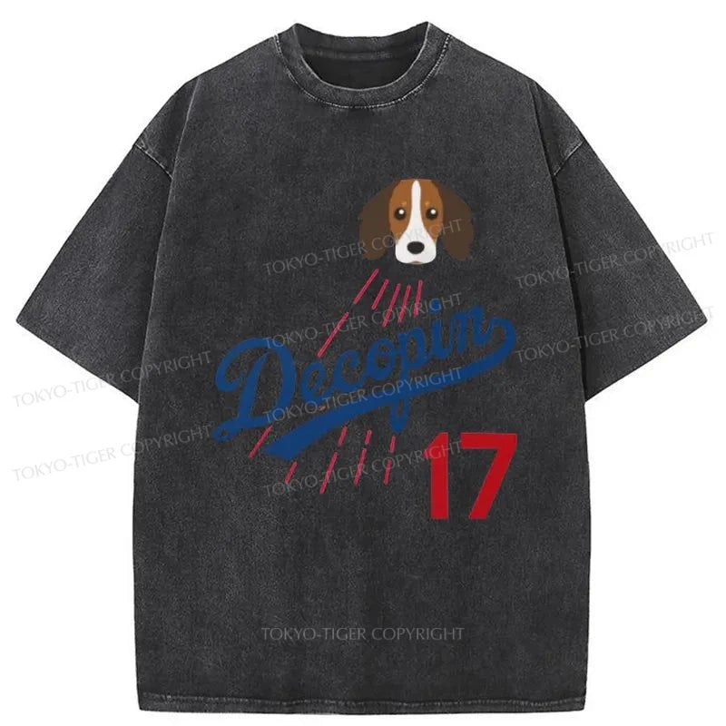 Tokyo-Tiger Shohei Ohtani's Dog "Decopin (Decoy)" Washed T-Shirt