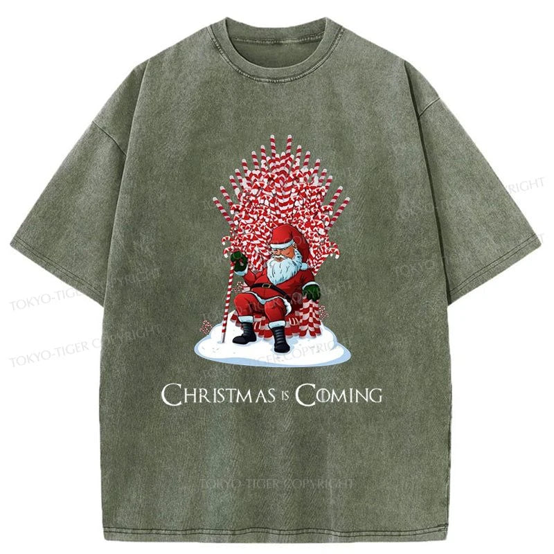 Tokyo-Tiger Games Of Christmas Washed T-Shirt