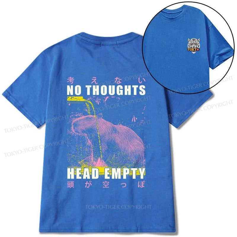 Tokyo-Tiger No Thoughts Head Empty Front Back Classic T-Shirt