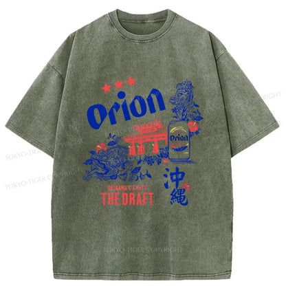 Tokyo-Tiger Orion Beer With Okinawa Washed T-Shirt