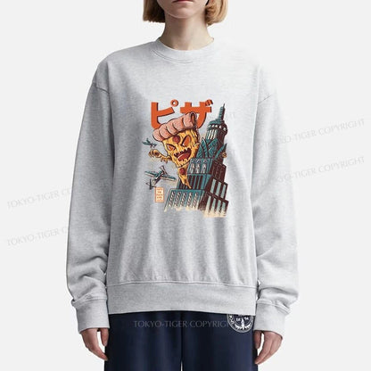 Tokyo-Tiger Great Pizza Kaiju Japanese Sweatshirt