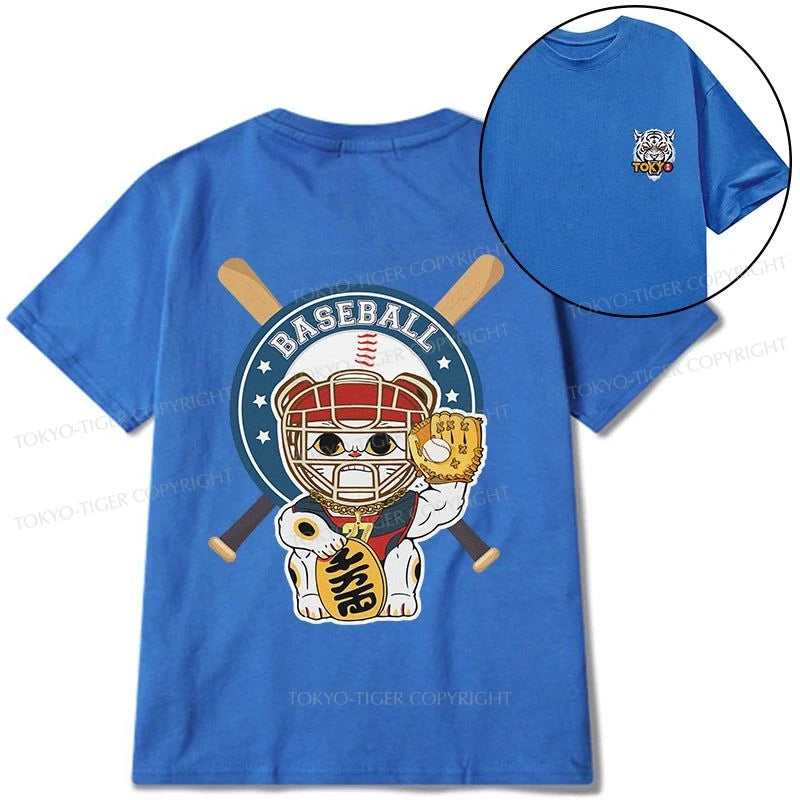 Tokyo-Tiger Janpaese Baseball Cat Front Back Classic T-Shirt