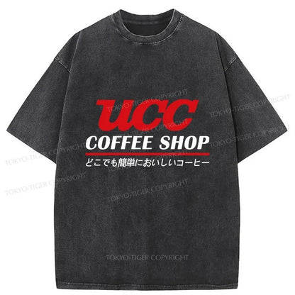 Tokyo-Tiger UCC Ueshima Coffee Washed T-Shirt