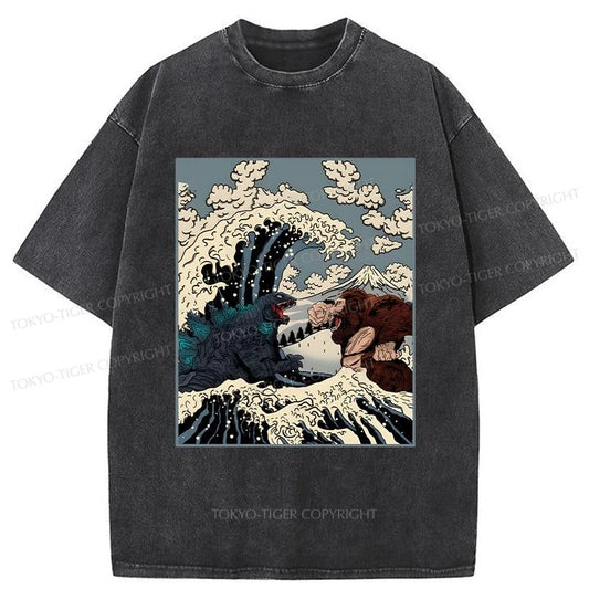 Tokyo-Tiger The Great Fight Washed T-Shirt