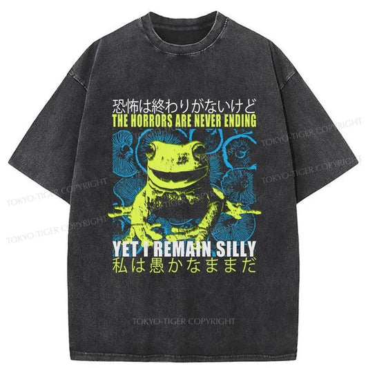 Tokyo-Tiger A Self-Aware Frog Washed T-Shirt