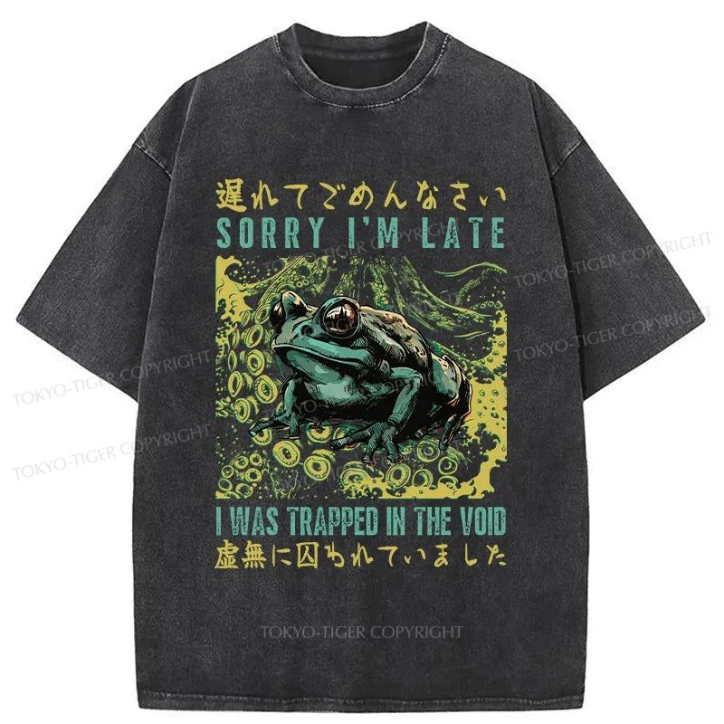 Tokyo-Tiger A Frog Trapped In The Void Washed T-Shirt