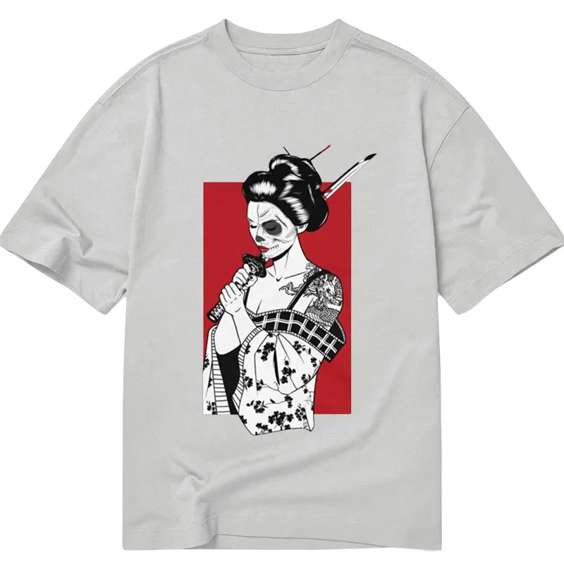 Tokyo-Tiger Skull Samurai Geisha Classic T-Shirt