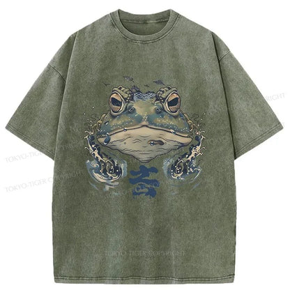 Tokyo-Tiger Scary Frog Japan Washed T-Shirt