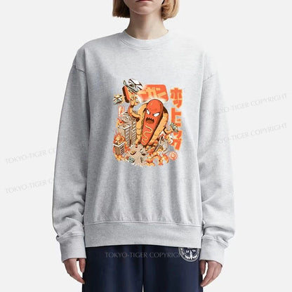 Tokyo-Tiger Great Hot Dog Kaiju Japanese Sweatshirt