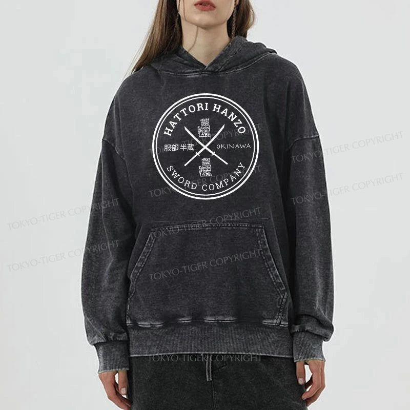 Tokyo-Tiger Hattori Hanzo Sword Company Washed Hoodie