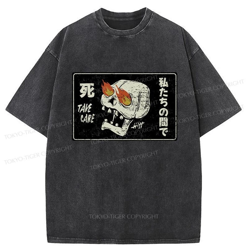 Tokyo-Tiger Take Care Japanese Washed T-Shirt