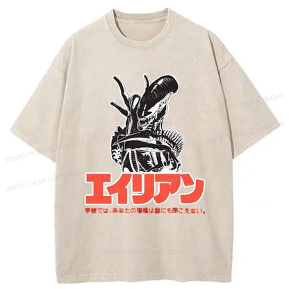 Tokyo-Tiger Japanese Monster Demons Washed T-Shirt