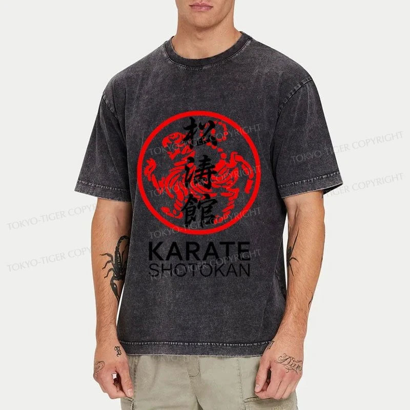 Tokyo-Tiger Karate Shotokan Washed T-Shirt