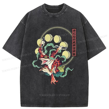 Tokyo-Tiger Frog Monster Japanese Washed T-Shirt