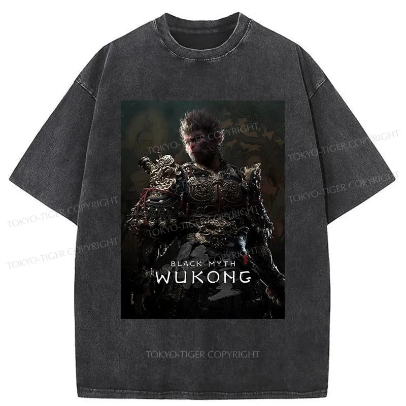 Tokyo-Tiger Black Myth Wukong Washed T-Shirt