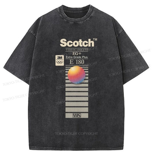 Tokyo-Tiger VHS Scotch E180 Washed T-Shirt