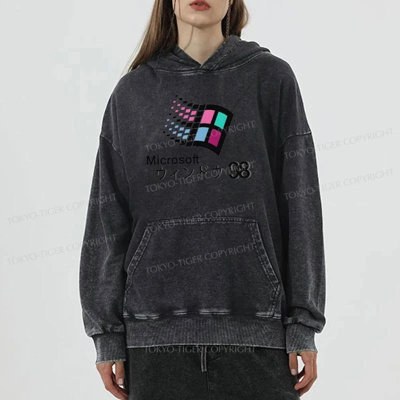 Tokyo-Tiger Microsoft Windows 98 Washed Hoodie