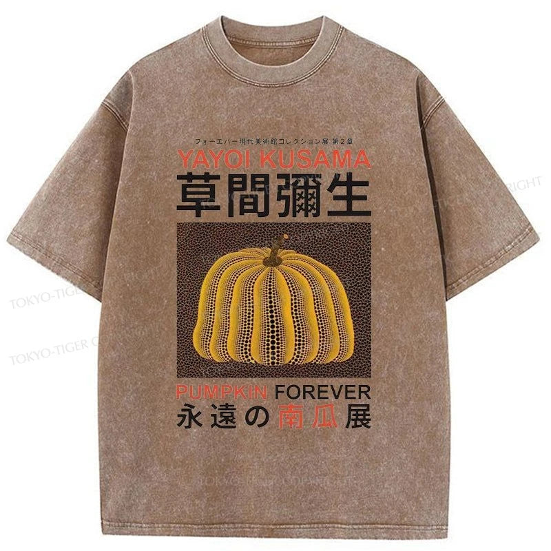 Tokyo-Tiger Forever Pumpkin Exhibition Japanese Washed T-Shirt