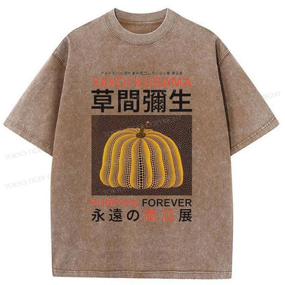 Tokyo-Tiger Forever Pumpkin Exhibition Japanese Washed T-Shirt