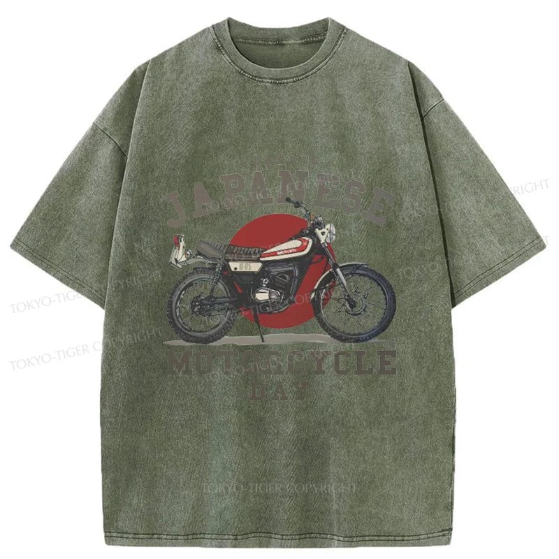 Tokyo-Tiger Japanese Motorcycle Washed T-Shirt