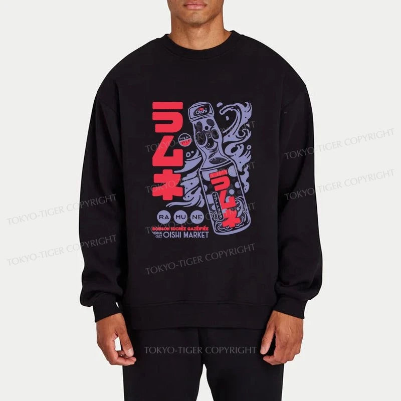 Tokyo-Tiger Ramune Print Japanese Sweatshirt