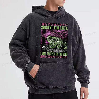 Tokyo-Tiger Frogs Trapped In The Void Washed Hoodie