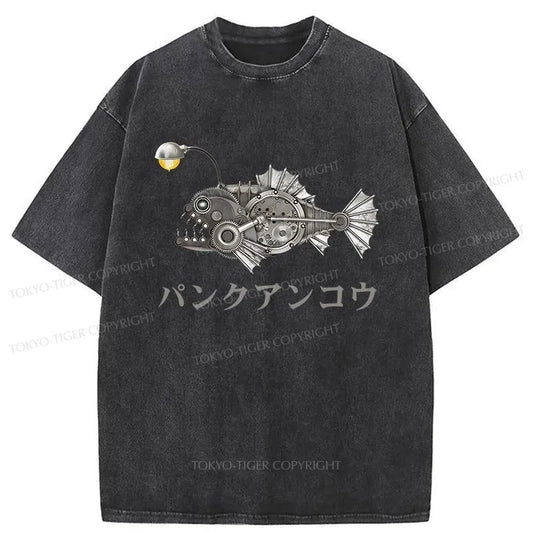 Tokyo-Tiger Anglerfish Japanese Washed T-Shirt