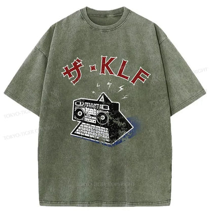 Tokyo-Tiger The KLF Logo Japan Washed T-Shirt