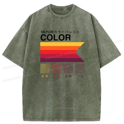 Tokyo-Tiger Vapor Color Palette Washed T-Shirt