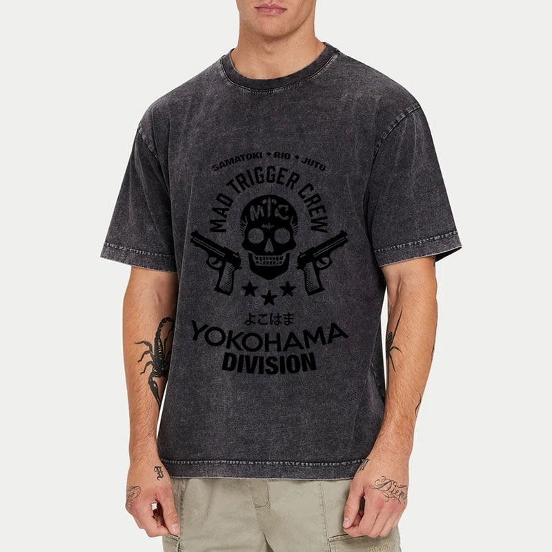 Tokyo-Tiger Yokohama Skull Street Washed T-Shirt