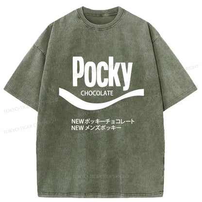 Tokyo-Tiger Pocky Logo Washed T-Shirt