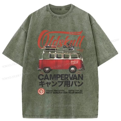 Tokyo-Tiger Campervan Vintage Washed T-Shirt