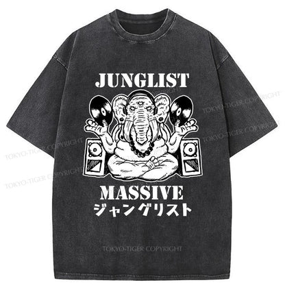 Tokyo-Tiger Junglist Massive Washed T-Shirt