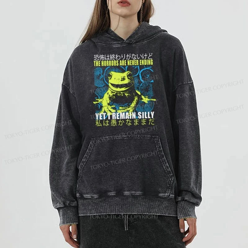 Tokyo-Tiger A Self-Aware Frog Washed Hoodie