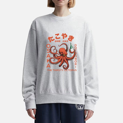 Tokyo-Tiger Octopus Drinks Soju Sweatshirt