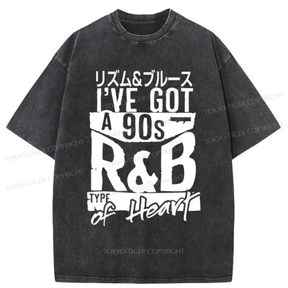 Tokyo-Tiger R&B Heart Japanese Washed T-Shirt