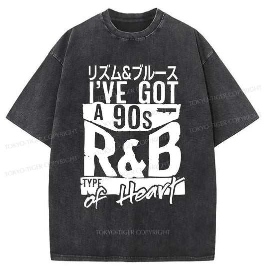 Tokyo-Tiger R&B Heart Japanese Washed T-Shirt