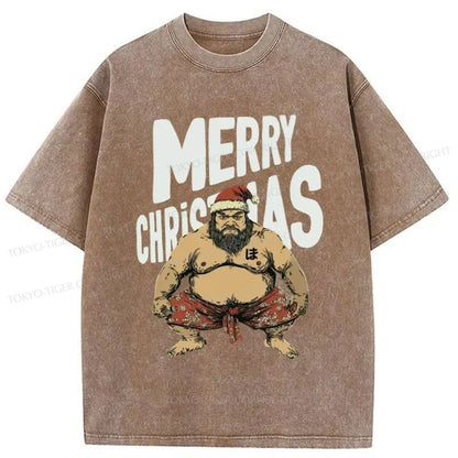 Tokyo-Tiger Christmas Sumo Washed T-Shirt